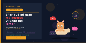 Por qué mi gato me muerde y luego me lame con cariño