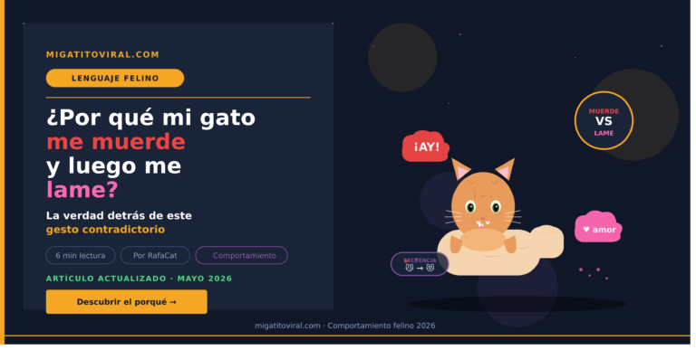 Por qué mi gato me muerde y luego me lame con cariño