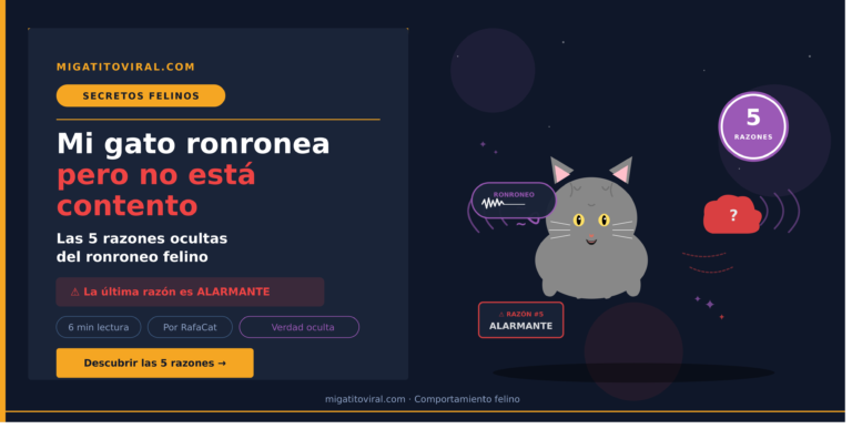 Mi gato ronronea pero no está contento con expresión tensa