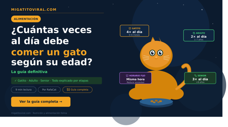 Cuántas veces al día debe comer un gato según su edad