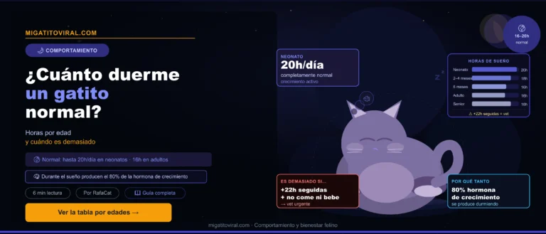 Cuánto duerme un gatito normal en posición relajada