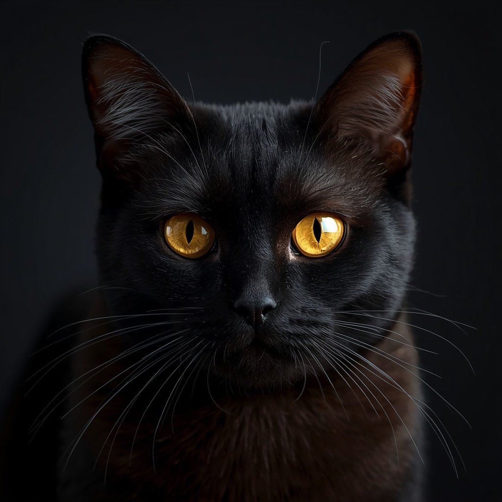 Bombay, una de las razas de gatos más cariñosas de pelaje oscuro y ojos intensos