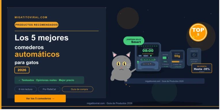 Los 5 mejores comederos automáticos para gatos de 2026
